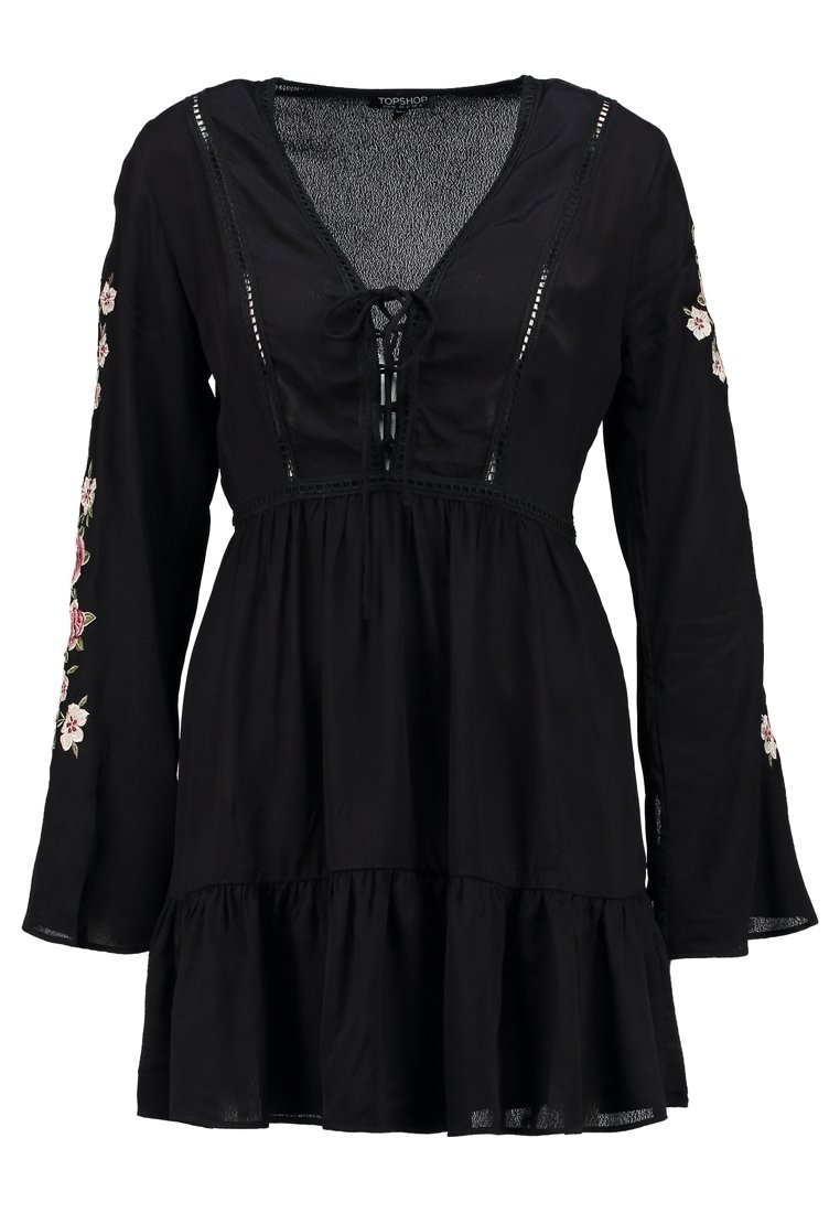 sachin and babi light blue dress Topshop Embroidered Smock Dress main image 0