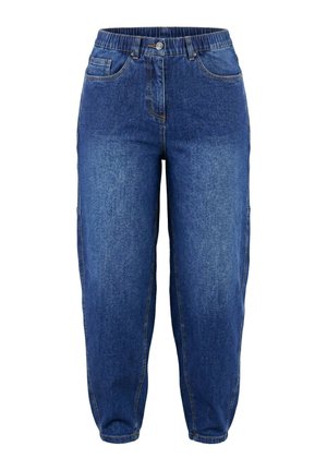 Ulla Popken, MOM-JEANS, BARREL-LEG, STRETCHDENIM, 5-POCKET-STYLE, KOMFORTBUND - Mom-jeans - dark blue denim