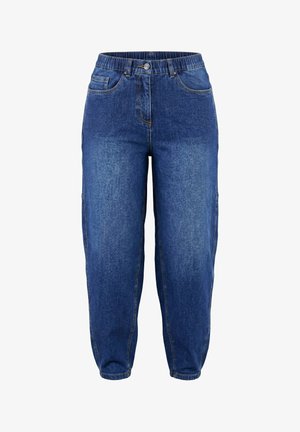 Ulla Popken, MOM-JEANS, BARREL-LEG, STRETCHDENIM, 5-POCKET-STYLE, KOMFORTBUND - Vaqueros mom - dark blue denim