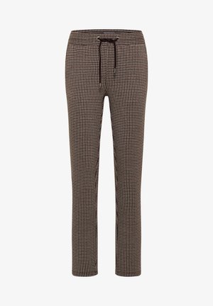 Cecil, SLIM LEG HOSE MIT HOUNDSTOOTH-MUSTER - Pantalon classique - raw chocolate brown