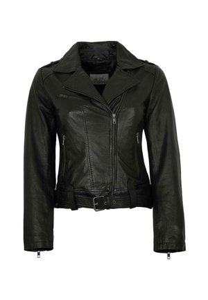 Leather jacket - schwarz