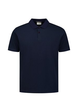 NO EXCESS, SHORT-SLEEVE STRUCTURED V-NECK POLO - Poloshirt - night