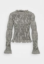 YASCHEMMA LS Smock Top NOOS, Eggnog/detail:checks, M YASCHEMMA LS Smock Top NOOS, Eggnog/detail:checks, M