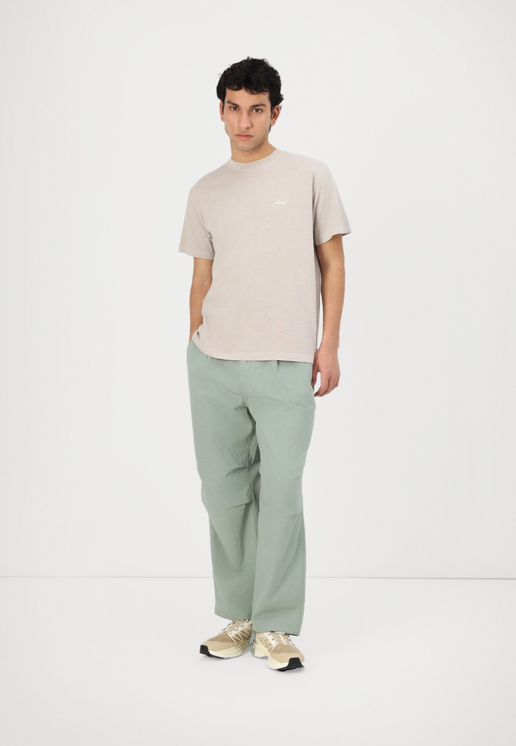 Santa Cruz FLIGHT PANTS UNISEX - Trousers - moon rock/green