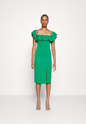 WAL G TALL ZIMMI OFF SHOULDER MIDI DRESS - Jerseykjole - leaf green