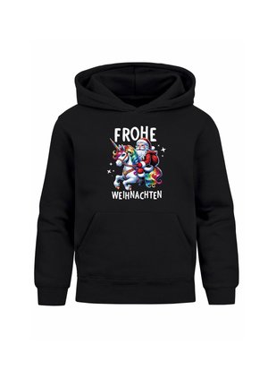 WEIHNACHTSMOTIVE LUSTIGE GESCHENKE OUTFIT - Hoodie - einhorn schwarz