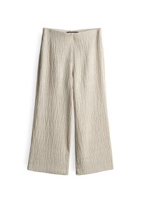 HIGH RISE WIDE CROPPED CRINKLE EFFECT - Broek - natural glaze
