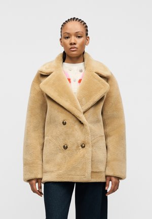 MARI REVERSIBLE - Short coat - tan/cream