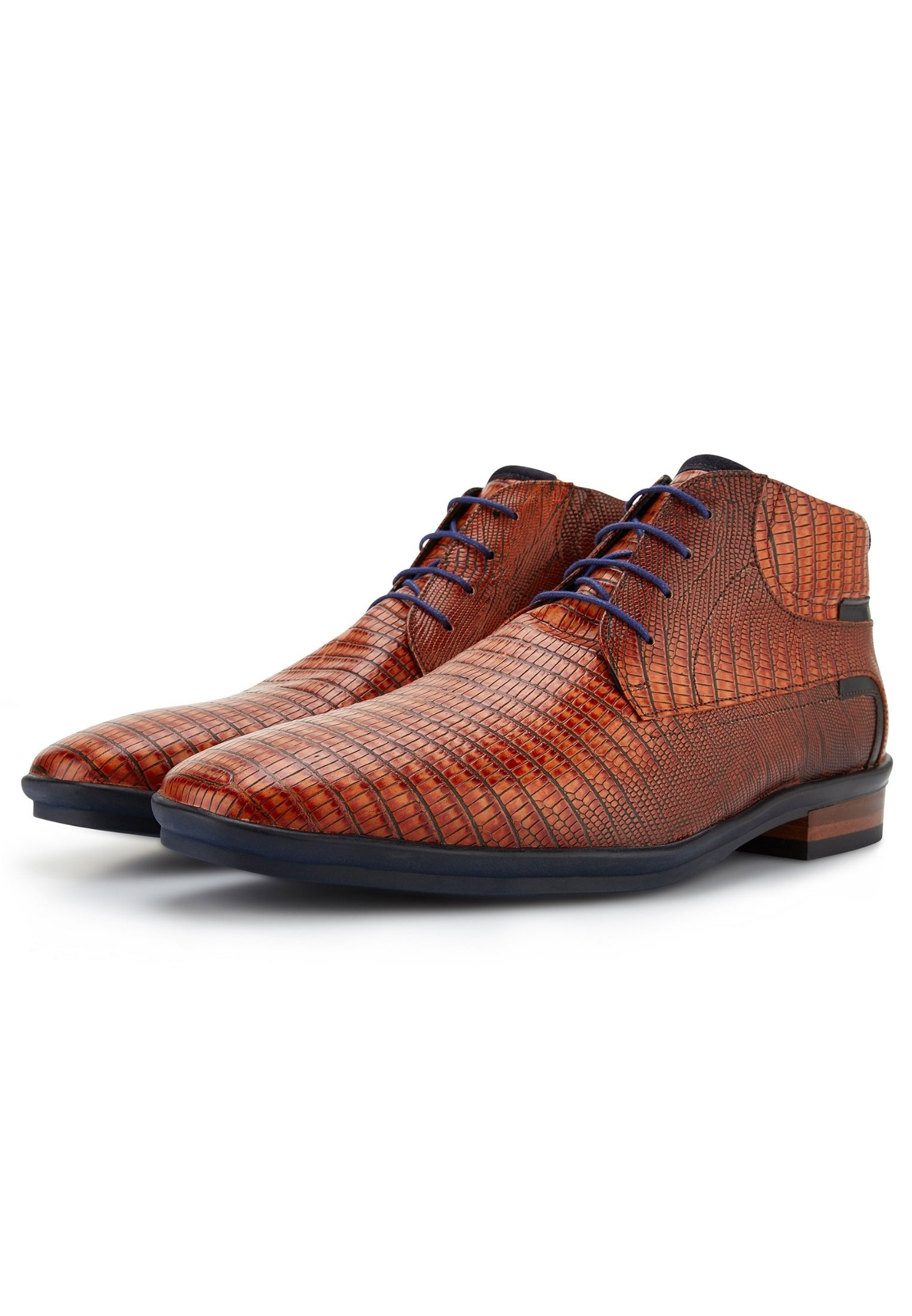Floris van Bommel LIZARDPRINT - Veterboots - cognac - Zalando.nl