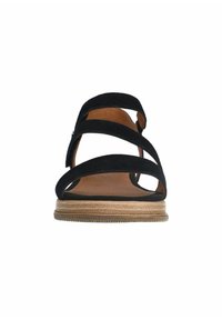 Manfield Sandalen met plateauzool - schwarz