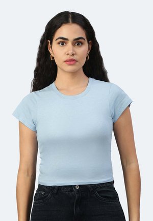 BOXY CROP TAYLOR - T-shirt basic - blue soul