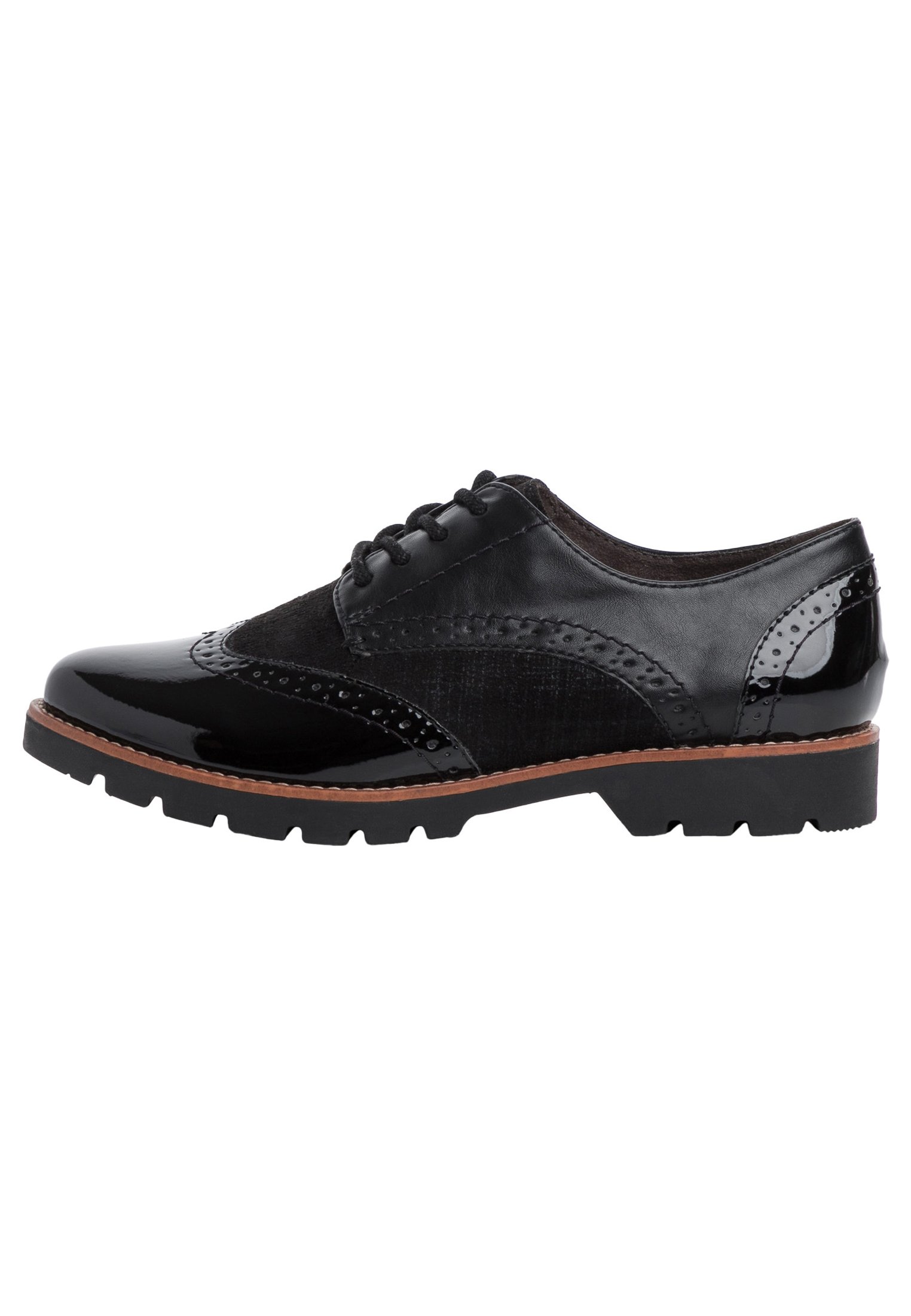 Jana Veterschoenen - black structur/zwart - Zalando.be
