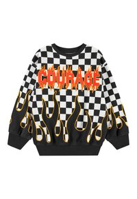 Molo MONTI UNISEX Felpa check on fire/nero