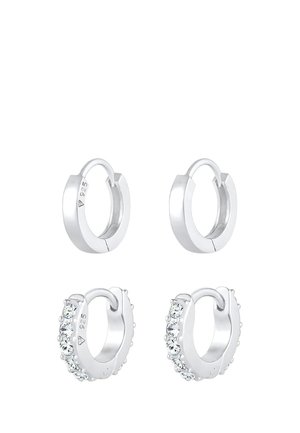 Elli 2 PACK HOOPS MINIMAL - Oorbellen - silber