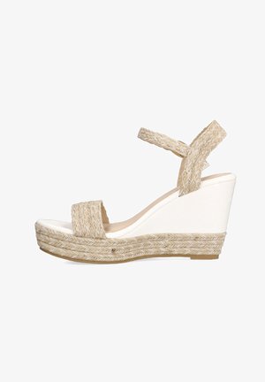 ETIKA, PERCHELES - Sandalias de cuña - white
