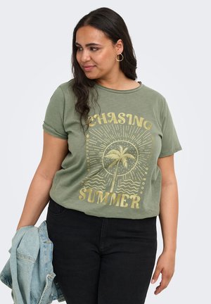 ONLY Carmakoma T-SHIRT CARNOVIA T-SHIRT - T-shirts print - smokey olive