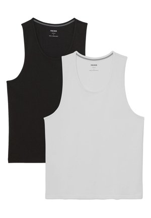 Reiss REGULAR FIT - MONTY 2 PACK STRETCH - Pizsama felső - white/black