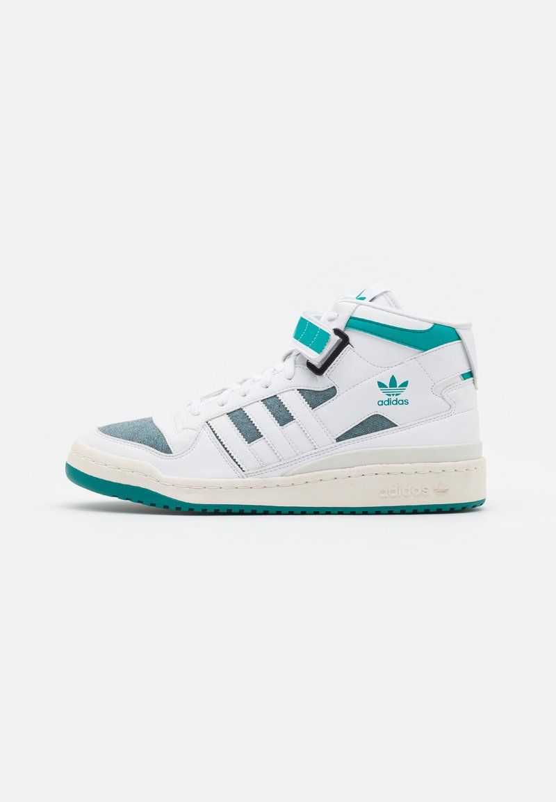 adidas Originals FORUM MID UNISEX - Sapatilhas de cano alto - footwear white/offwhite/green