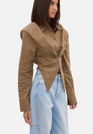 LOAVIES, WISHING ON CLOUDS - Chemisier - brown checks