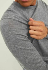 Jack & Jones JPRMARK CREW NECK - Strickpullover - grey melange