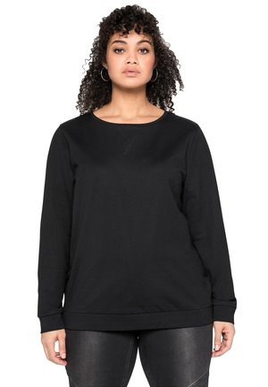 Sheego, Sweatshirt - schwarz