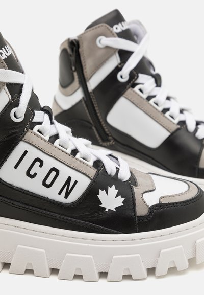 Dsquared2 UNISEX - Aukšto profilio sportbačiai - black/white/grey