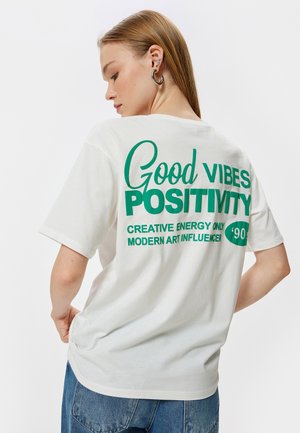 PRINTED - Printtipaita - beige