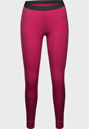 Fitted leggings in a gradient pink design, featuring a black elastic waistband. Made from a smooth, stretchy material for comfort.