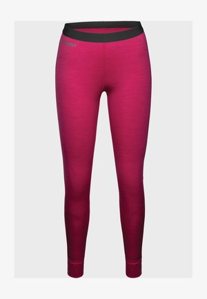 Fitted leggings in a gradient pink design, featuring a black elastic waistband. Made from a smooth, stretchy material for comfort.