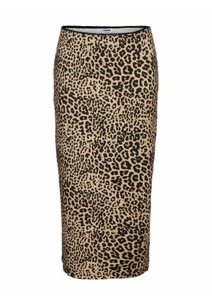 Noisy May MIDI LEOPARDENMUSTER  - Blyantskjørt - braun