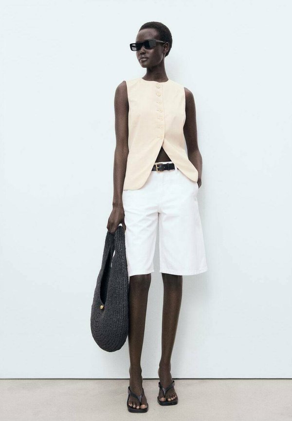 WITH BUTTONS - Waistcoat - beige2