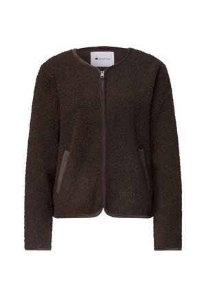 Street One, TEDDY-JACKE MIT RUNDHALS UND CORDDETAILS - Forro polar - auburn brown