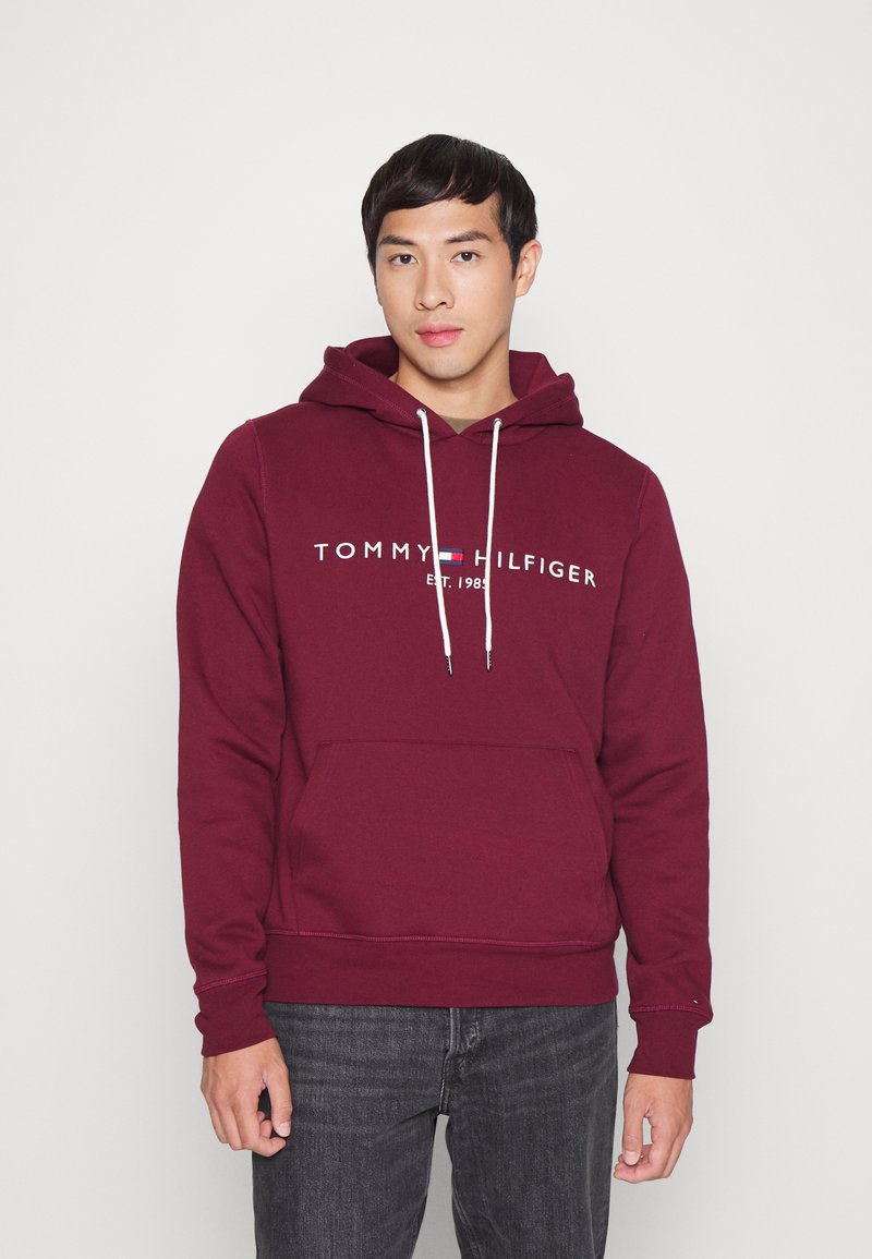 Tommy Hilfiger LOGO HOODY - Sweatshirt com capuz - deep rouge