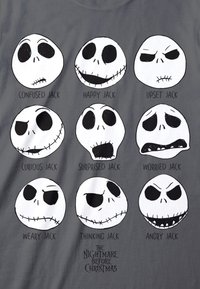 Henry Tiger DISNEY NIGHTMARE BEFORE CHRISTMAS MANY FACES - Triko s potiskem - charcoal grey