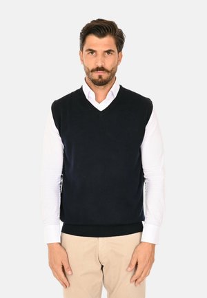 SCOLLO A V - Maglione - blu