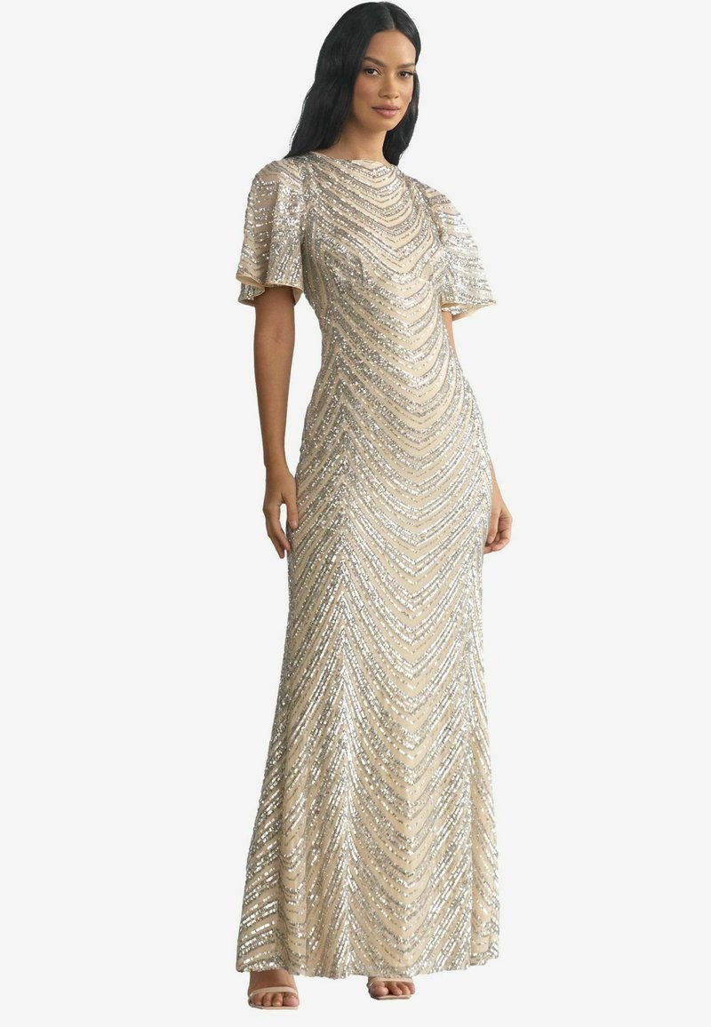 Lipsy SEQUIN COWL NECK REVERSIBLE BRIDESMAID REGULAR FIT - Alkalmi viselet - champagne gold