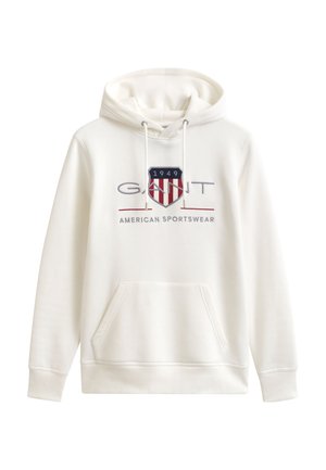 GANT, REG ARCHIVE SHIELD HOODIE - Kapuzenpullover - eggshell