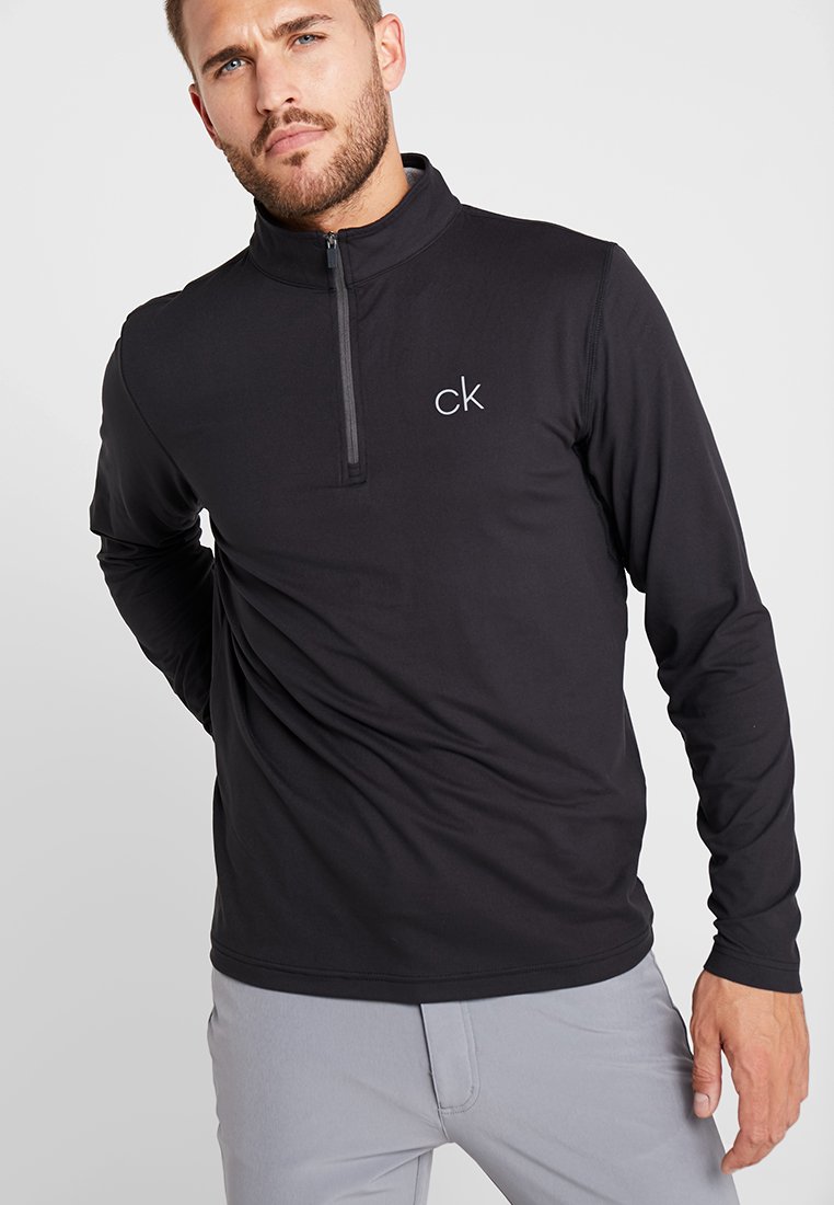 Calvin Klein Golf NEWPORT HALF ZIP - Ilgarankovis viršutinės dalies drabužis - black