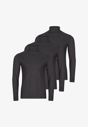 T-shirt da uomo aderente con maniche lunghe, nero, S T-shirt da uomo aderente con maniche lunghe, nero, S