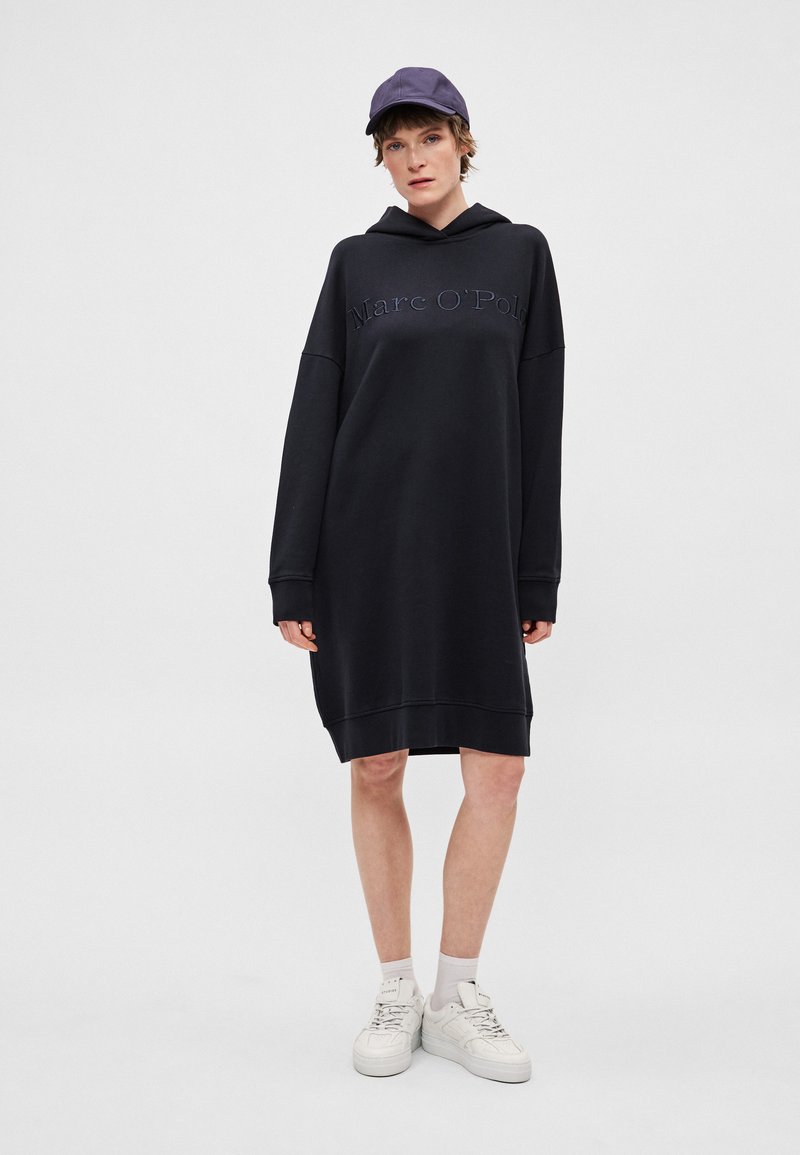 Marc O'Polo DRESS HOODED - Sweat Dress - deep night blue/dark blue -  Zalando.ie