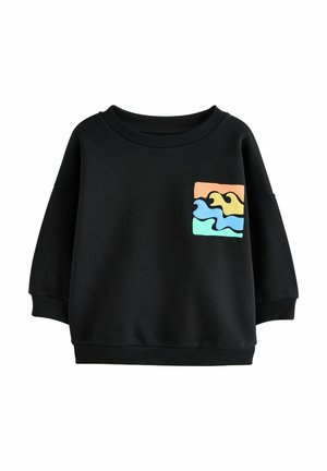 Next PRINTED CREW NECK - Sweatshirt - black sunshine saltwater