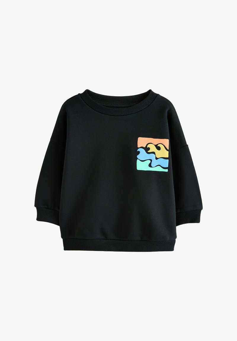 Next PRINTED CREW NECK - Sudadera - black sunshine saltwater