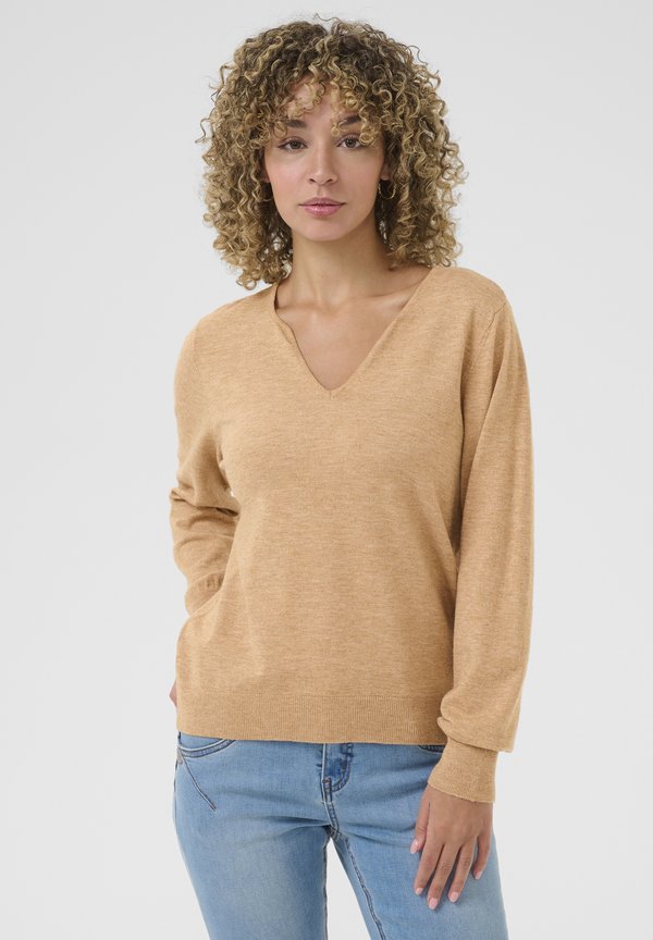 CRDELA - Strickpullover - cinnamon swirl melange