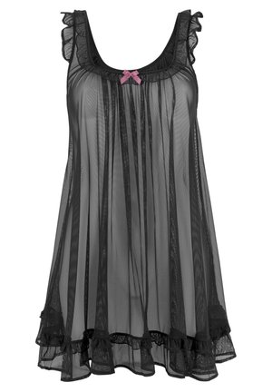 LASCANA Nachthemd - schwarz-mauve