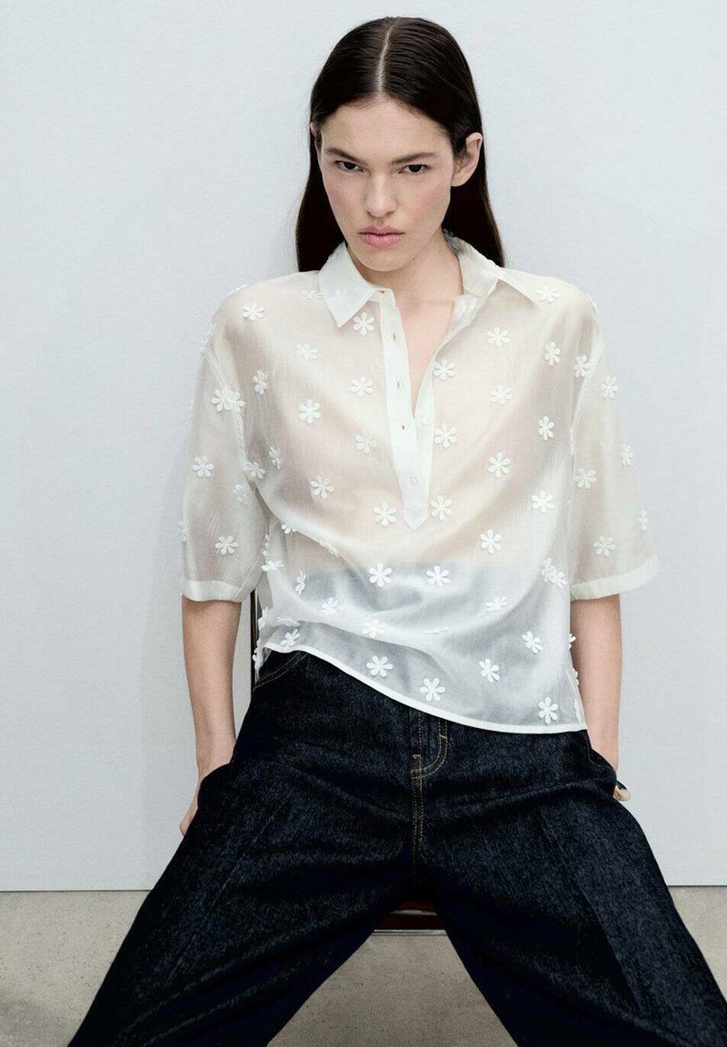 Blouse Femme Mango Taille M - Manches Longues, Rayures - Occasion Parfait état