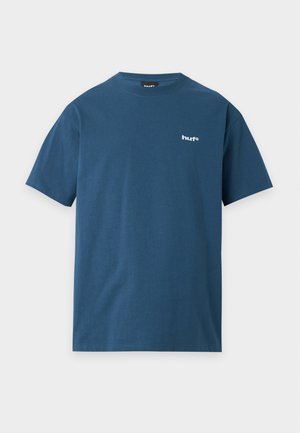 HUF, EMBROIDRED TEE - T-shirt basique - harbor blue/white