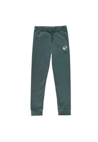 Groene katoenen sweatpants met een elastische tailleband, zijzakken en geribde manchetten. Bevat een geprinte logo op de linker bovenbeen.