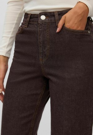 Vero Moda, WIDE-FIT JEANS VMTESSA-STRETCH HIGH RISE WIDE LEG FIT JEANS - Wide Leg - chocolate torte