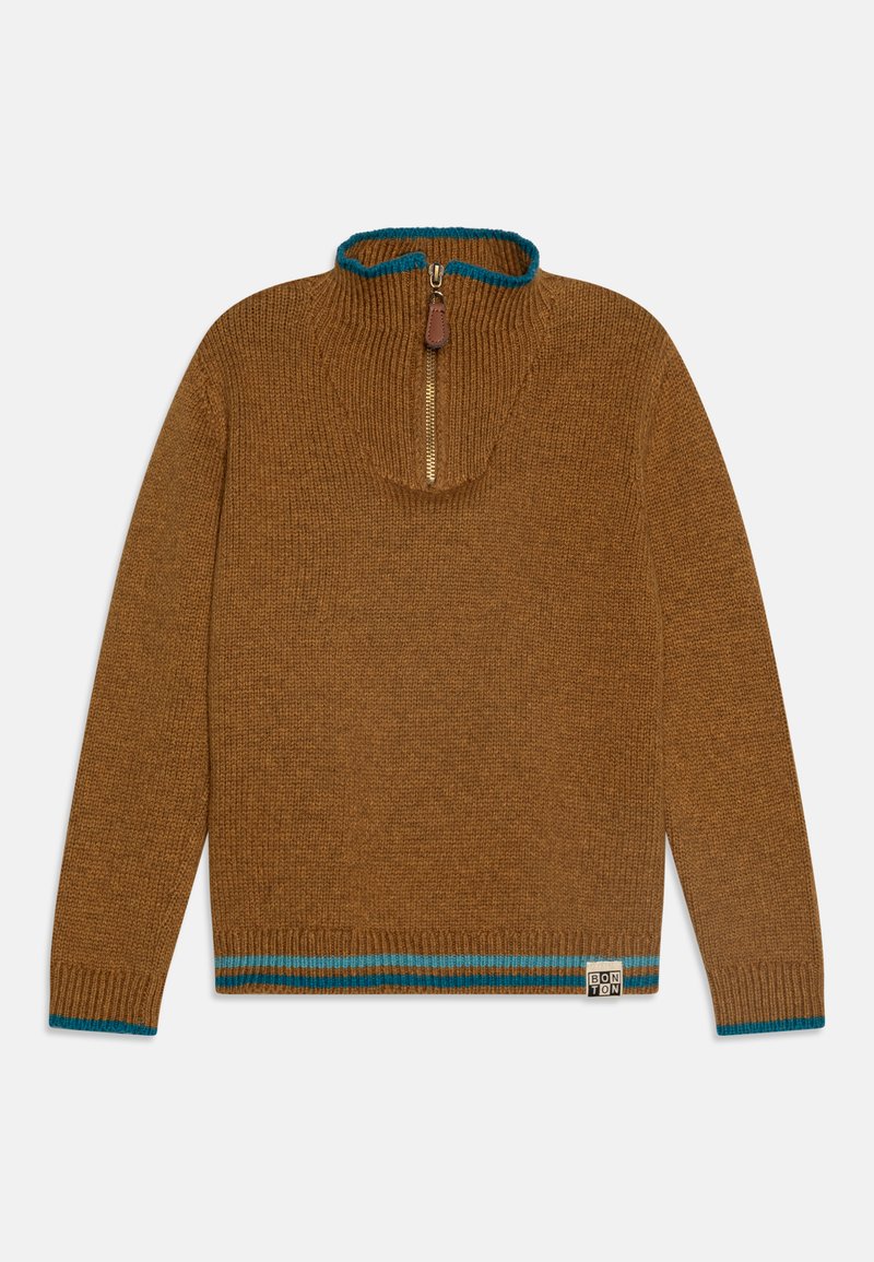 Bonton MALT ZIPPE GARÇON - Pullover - marron ourson
