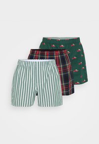 3 PACK - Široké boxerky - pine green